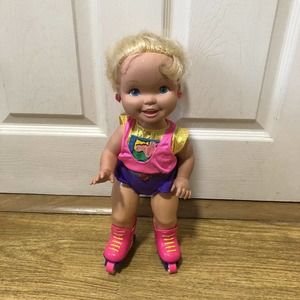 Roller Baby Rollerblade Roller Skate Doll Works! Tyco Vintage California 1990s